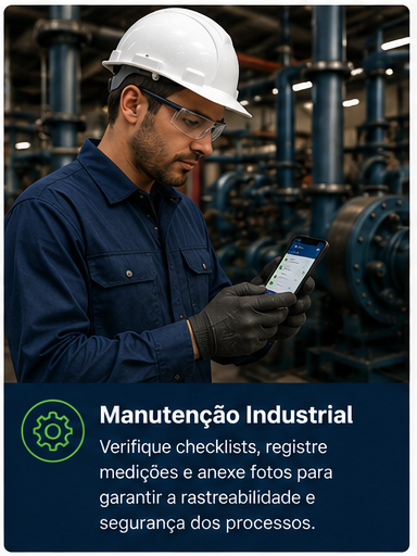 Indústria com manutenção e inspeção digital